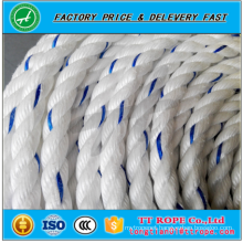 3 strands 14mm blue line twisted pp danline rope